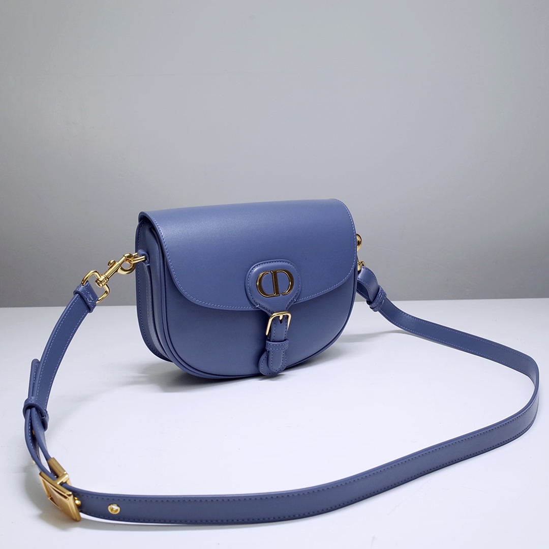 Medium Dior Bobby Bag Blue Box Calfskin